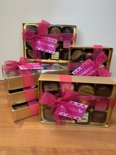Add on chocolates - 12 hand picked Luxury Belgian chocolates gift wrapped with a pretty bow.